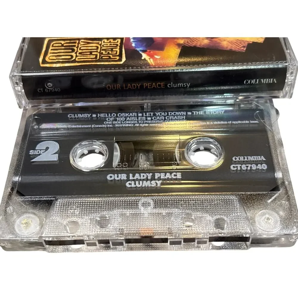 Our Lady Peace Clumsy album vintage 90's cassette tape OOP Supermans Dead 4am